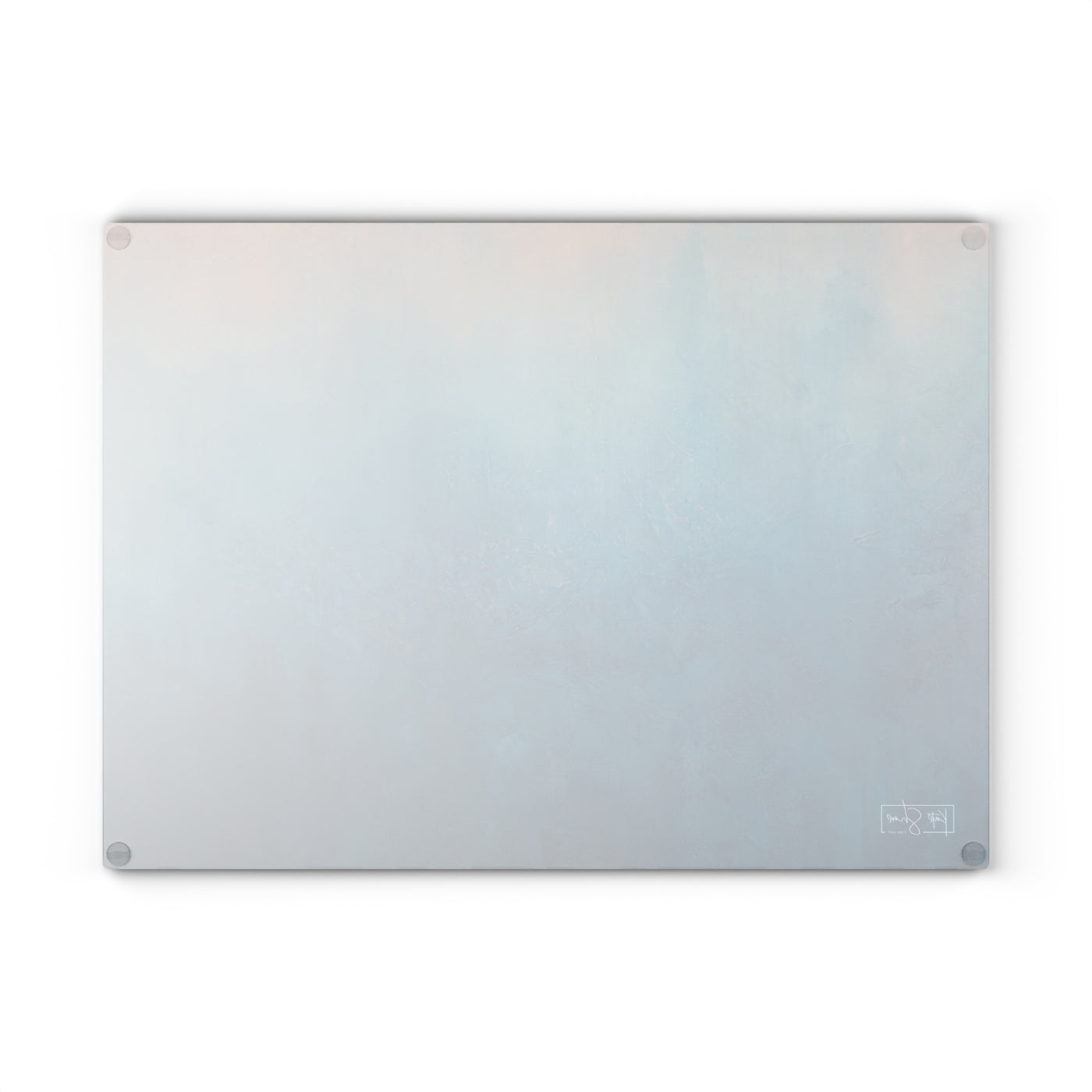 Glass Cutting Board - Teal and Pink Ocean Gradient
