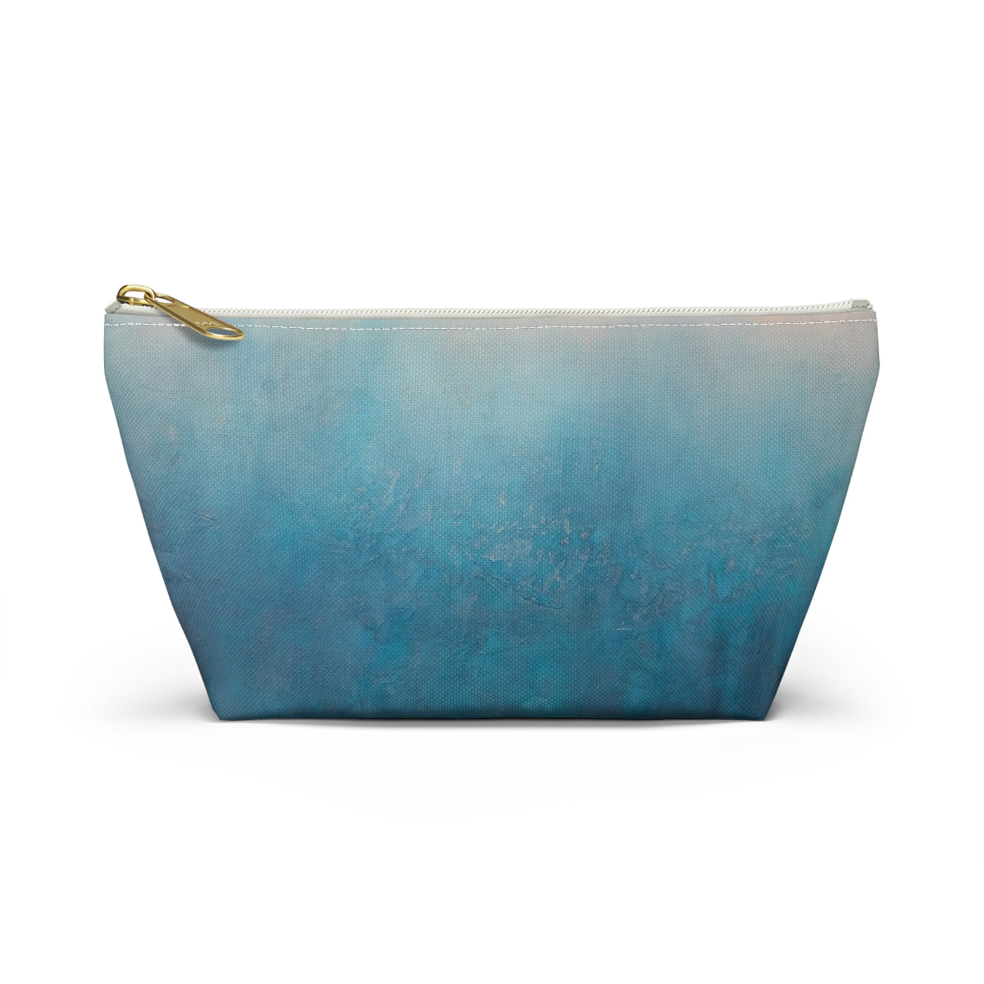 Small Travel Pouch - Morning Walk - Teal Ocean Ombre Accessory Pouch