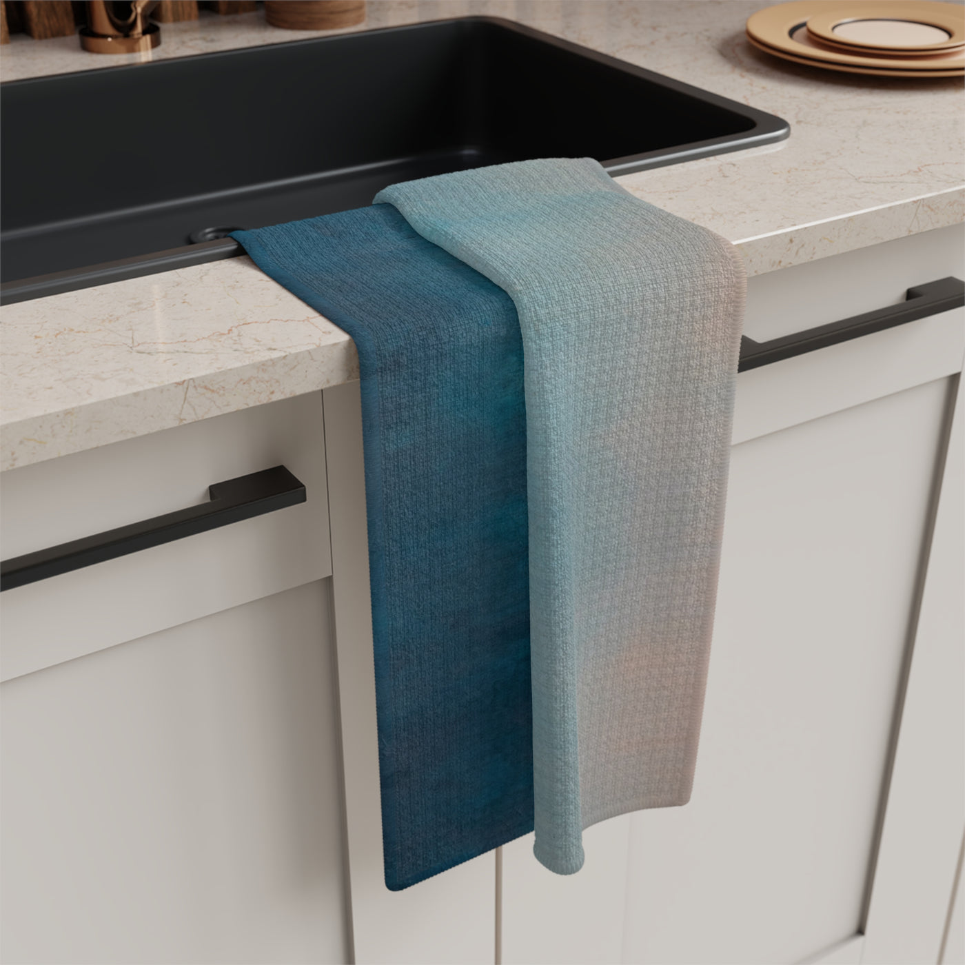 Coastal Kitchen Towel - Ocean Gradient Microfiber Tea Towel