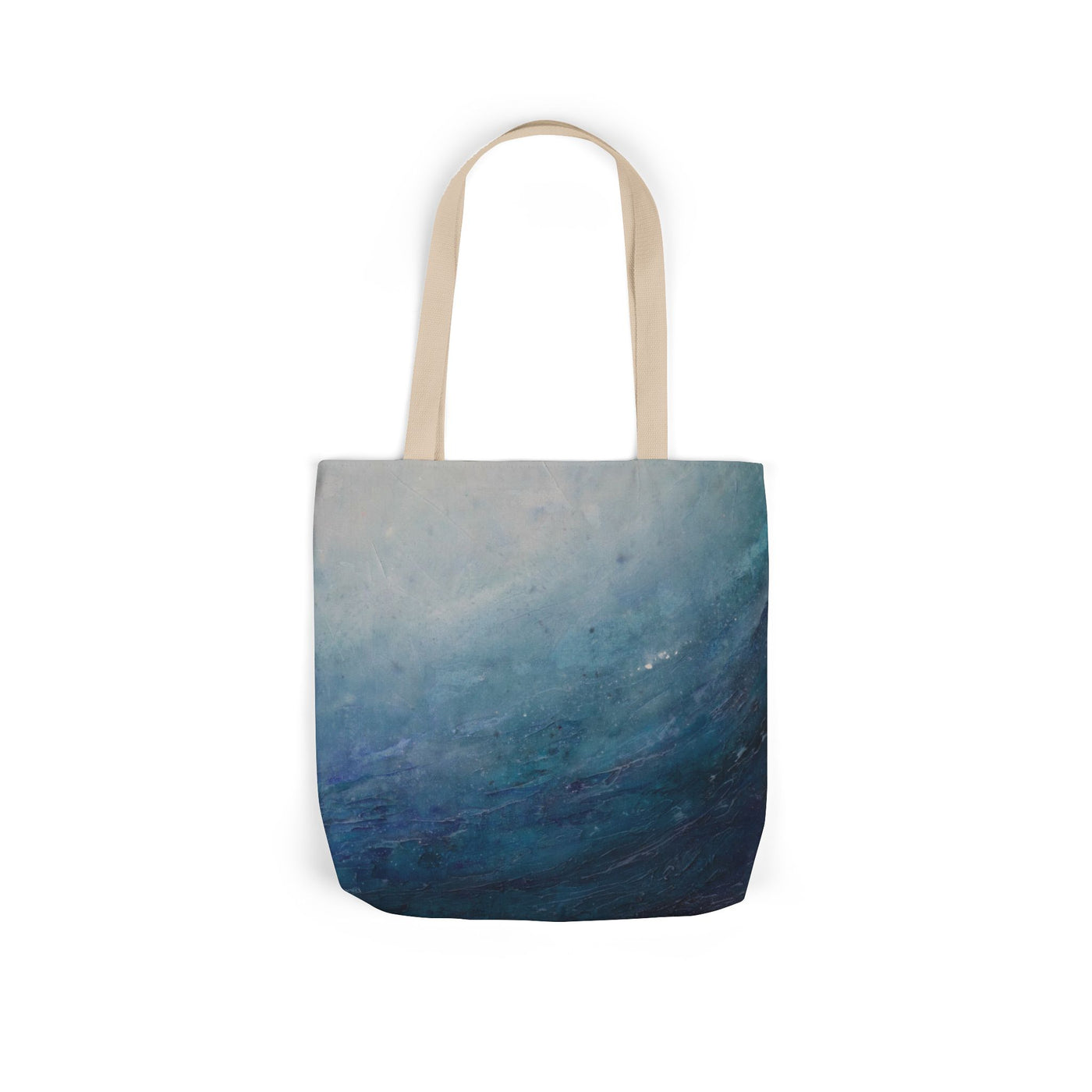 Canvas Tote - Blue Abstract Art Tote Bag - Glittering Ocean Waves