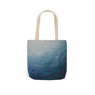 Canvas Tote - Blue Abstract Art Tote Bag - Glittering Ocean Waves