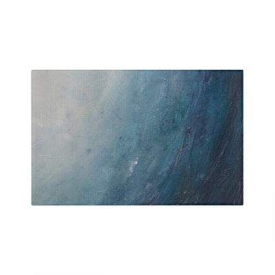 Ocean Wave Microfiber Tea Towel — Blue Coastal Abstract Kitchen Towel