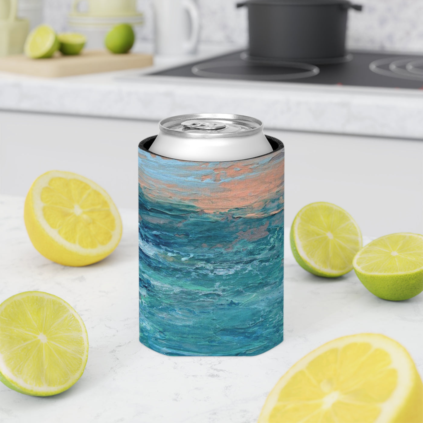Ocean Sunset Can Cooler | Tropical Drink Koozie