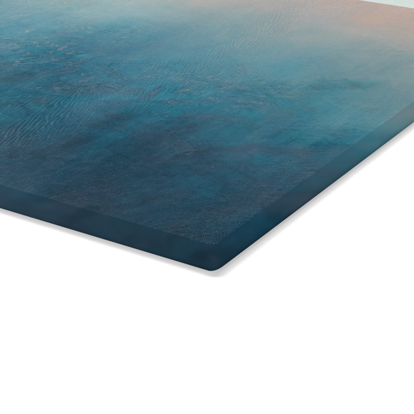 Glass Cutting Board - Teal and Pink Ocean Gradient