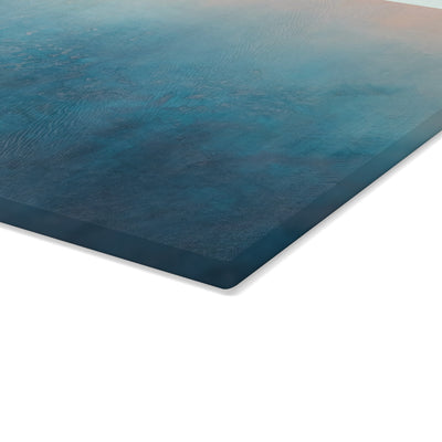 Glass Cutting Board - Teal and Pink Ocean Gradient
