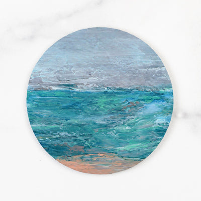 Set of 4 Round Coasters - Soft Coaster with Neoprene Back