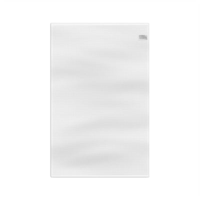 Abstract Teal & Gold Microfiber Tea Towel — Coastal Brushstroke Kitchen Towel