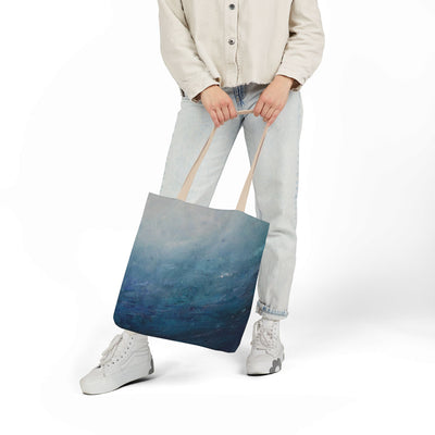 Canvas Tote - Blue Abstract Art Tote Bag - Glittering Ocean Waves