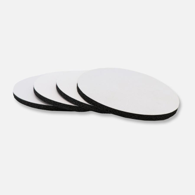 Set of 4 Round Coasters - Soft Coaster with Neoprene Back