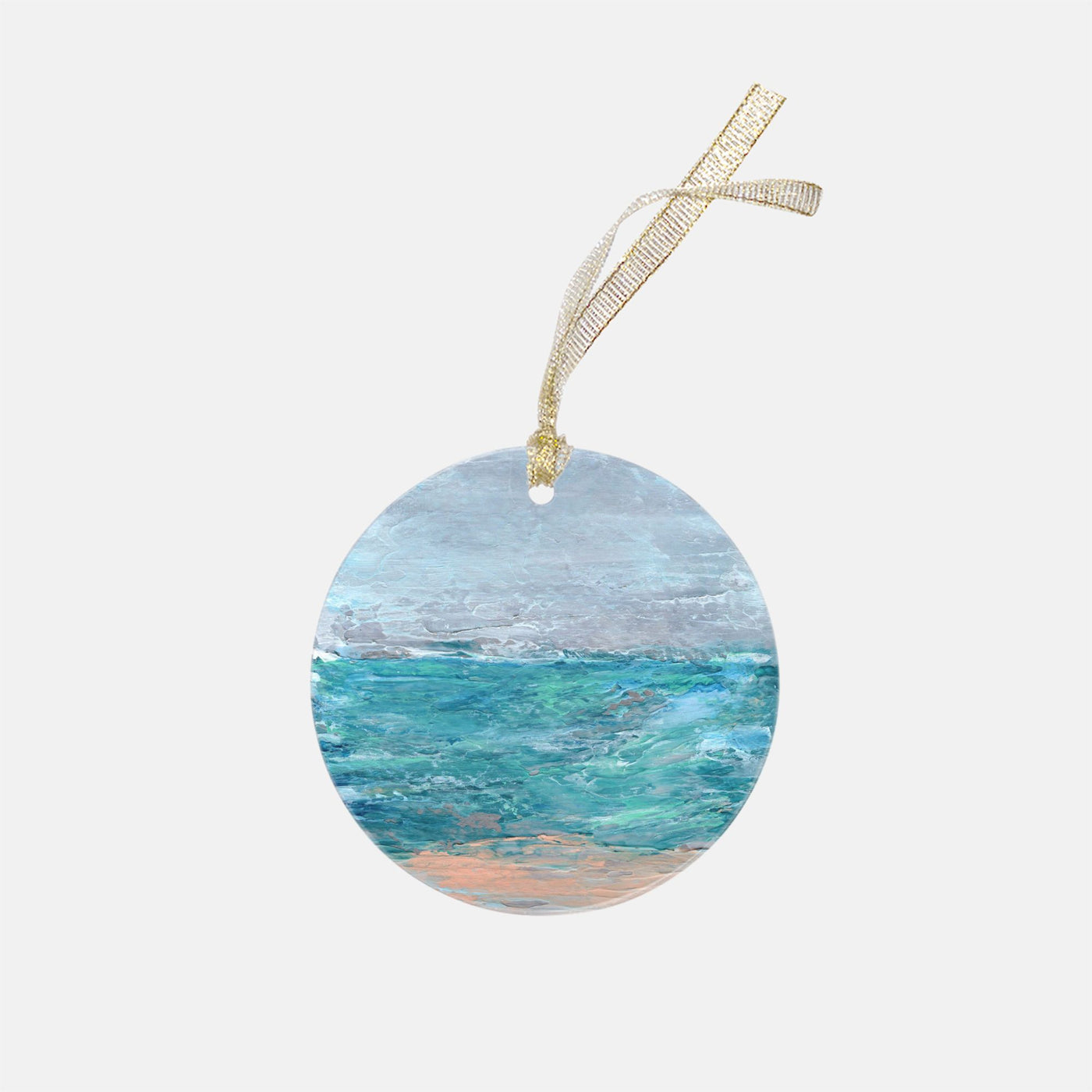 Round Glass Ornament - Perfect Beach Day