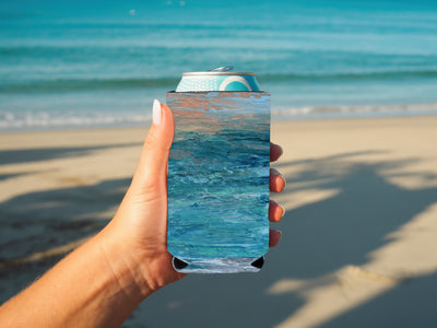 Ocean Sunset Can Cooler | Tropical Drink Koozie