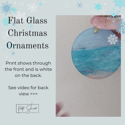 Round Glass Christmas Ornament - Bioluminescent