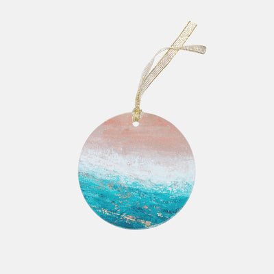 Round Glass Christmas Ornament - Heat Wave