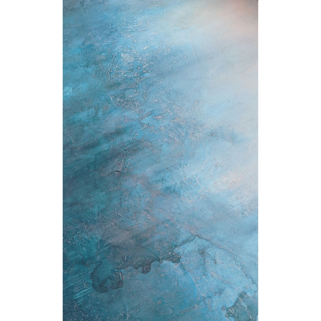 Morning Walk | 24" x 48" Abstract Coastal Painting