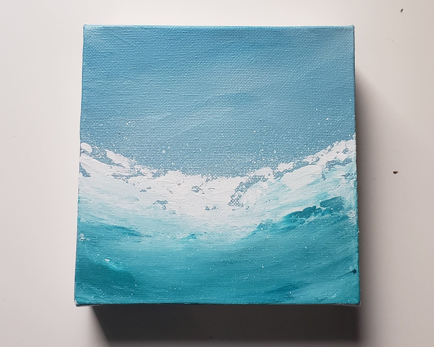Original - "Splash" | 6" x 6" Painting on Canvas